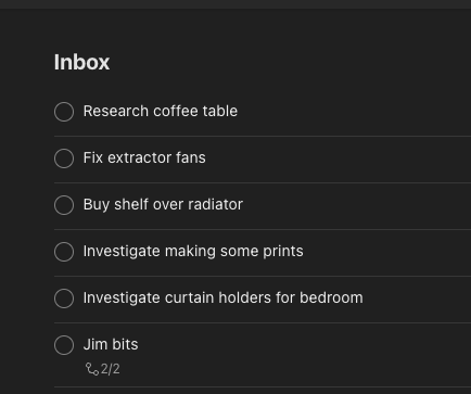 A sorry bunch of neglected tasks