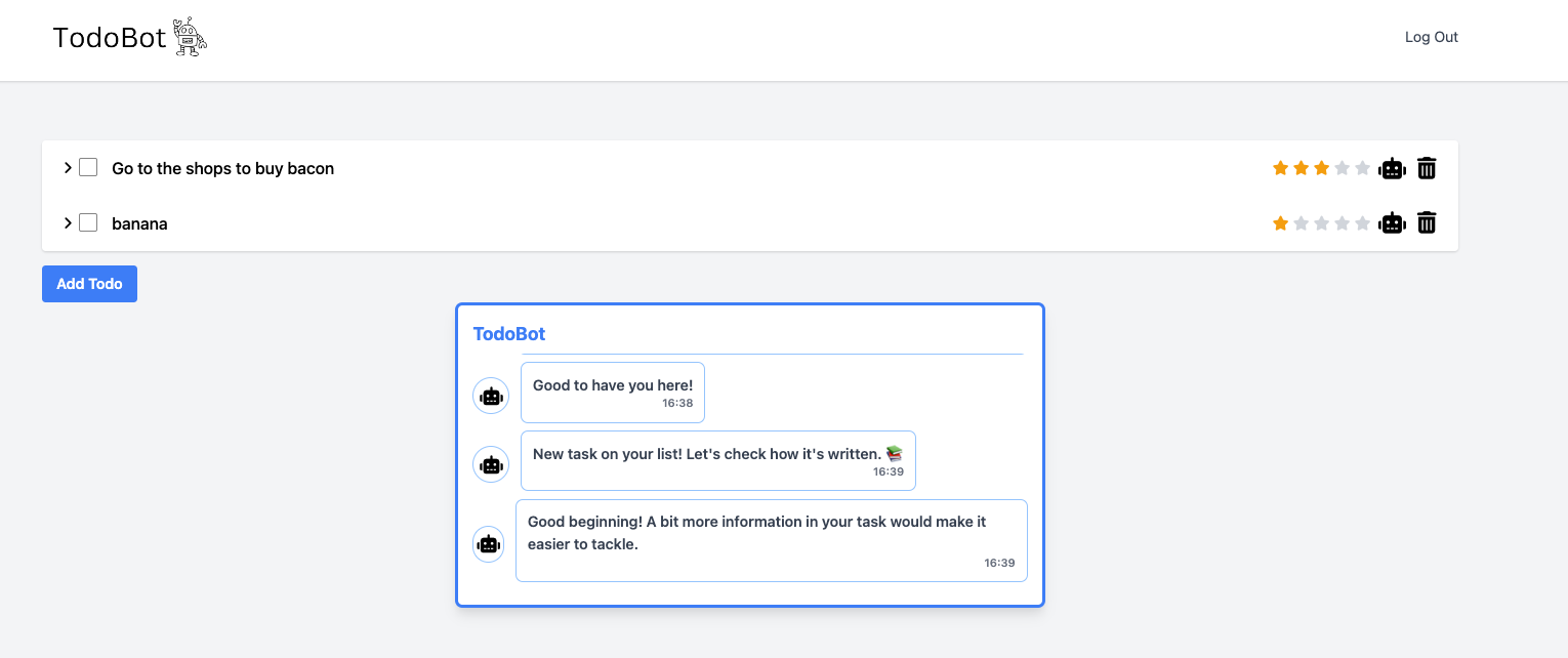 What TodoBot look like today